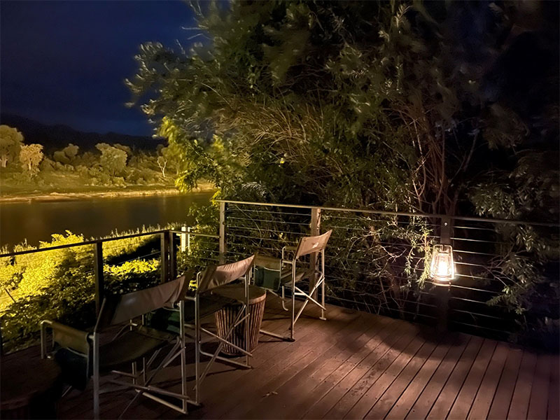 Night game viewing Kambaku River Lodge